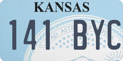 KS license plate 141BYC