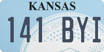 KS license plate 141BYI