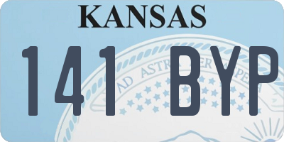 KS license plate 141BYP