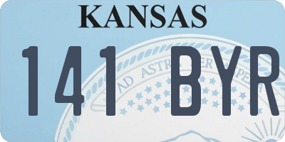 KS license plate 141BYR