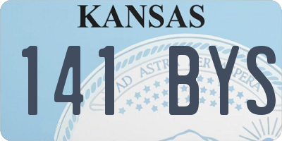 KS license plate 141BYS