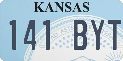 KS license plate 141BYT
