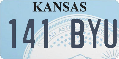 KS license plate 141BYU