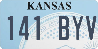 KS license plate 141BYV