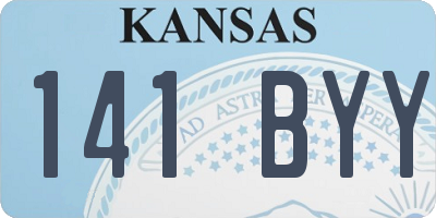 KS license plate 141BYY
