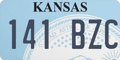 KS license plate 141BZC