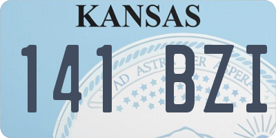 KS license plate 141BZI