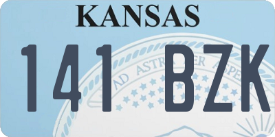 KS license plate 141BZK