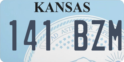 KS license plate 141BZM