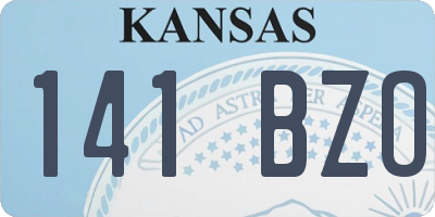 KS license plate 141BZO