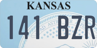 KS license plate 141BZR