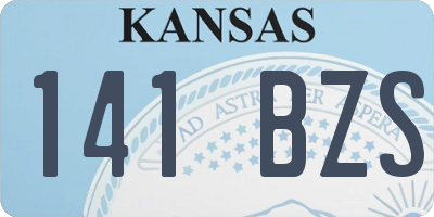 KS license plate 141BZS