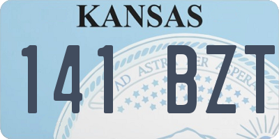 KS license plate 141BZT