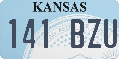 KS license plate 141BZU