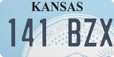KS license plate 141BZX