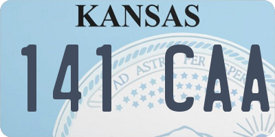 KS license plate 141CAA