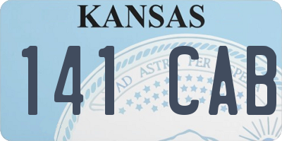 KS license plate 141CAB