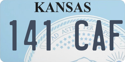 KS license plate 141CAF