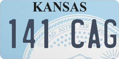 KS license plate 141CAG