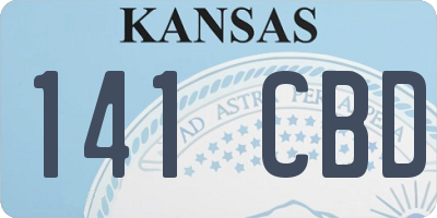 KS license plate 141CBD