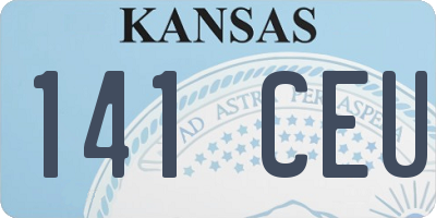 KS license plate 141CEU