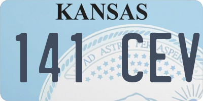 KS license plate 141CEV