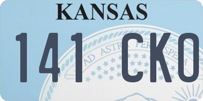 KS license plate 141CKO