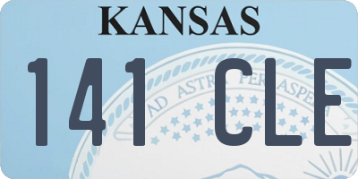 KS license plate 141CLE
