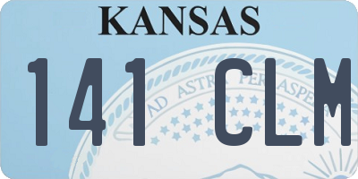 KS license plate 141CLM