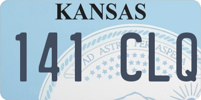 KS license plate 141CLQ