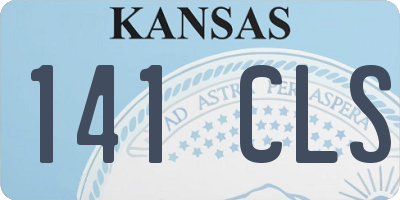KS license plate 141CLS