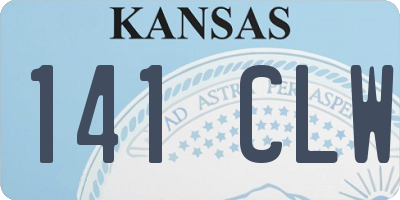 KS license plate 141CLW