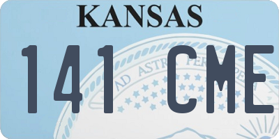 KS license plate 141CME