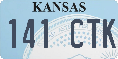 KS license plate 141CTK