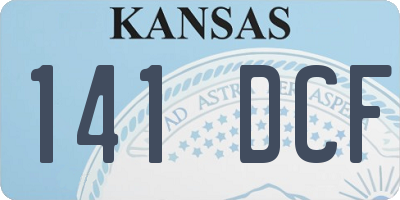 KS license plate 141DCF