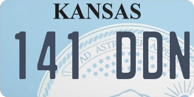 KS license plate 141DDN