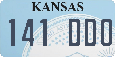 KS license plate 141DDO
