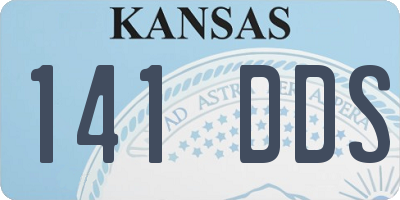 KS license plate 141DDS