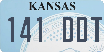 KS license plate 141DDT