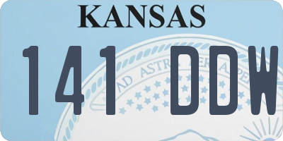 KS license plate 141DDW