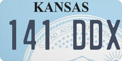 KS license plate 141DDX