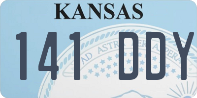 KS license plate 141DDY