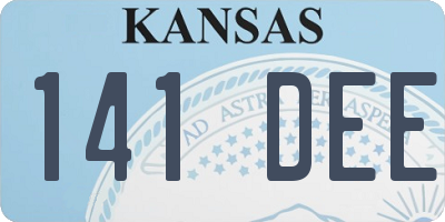 KS license plate 141DEE