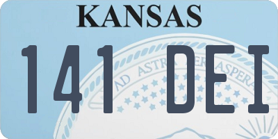 KS license plate 141DEI