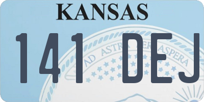 KS license plate 141DEJ