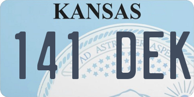 KS license plate 141DEK