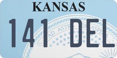 KS license plate 141DEL
