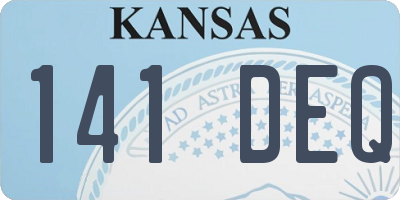 KS license plate 141DEQ