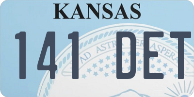 KS license plate 141DET