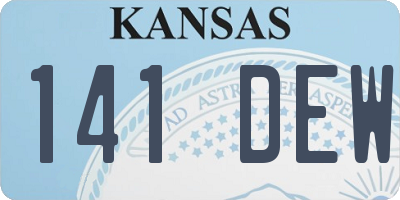 KS license plate 141DEW